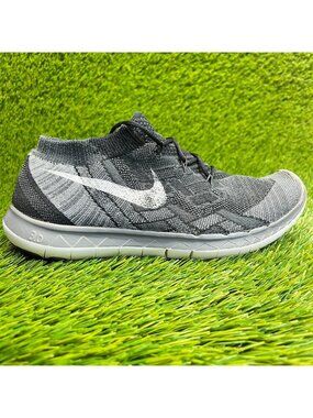 Nike Free 3.0 Flyknit Womens Size 7.5 Black Gray Athletic Running Workout Shoes